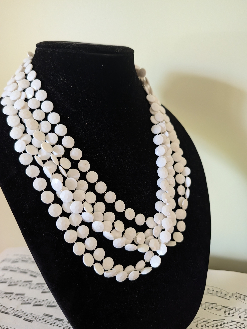 Multi-Strand White Beaded Necklace - Elegant Women’s Jewelry